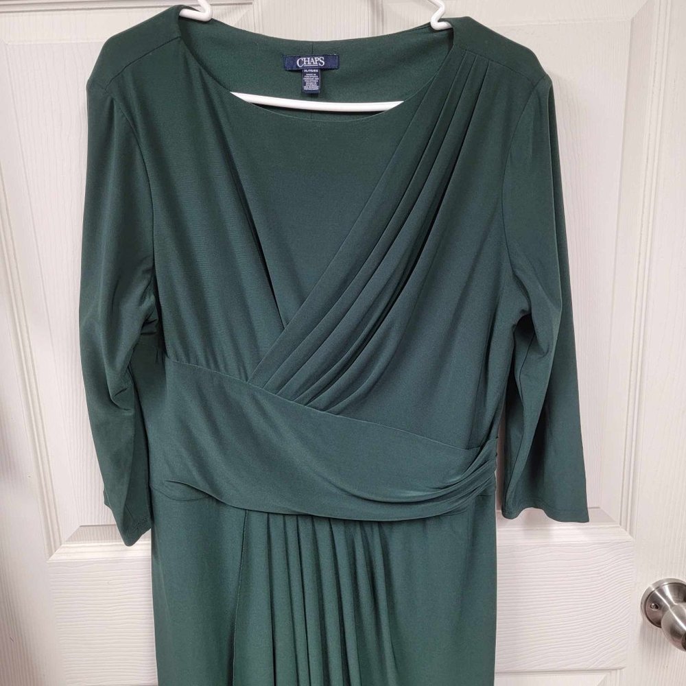 Chaps wrap dress 3/4 sleeve